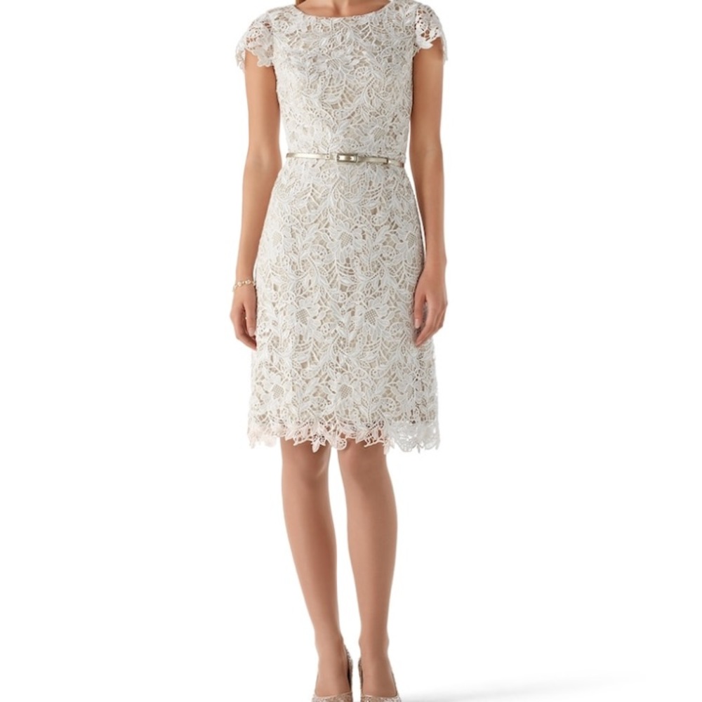 WHBM ivory lace dress NWT Sz 12